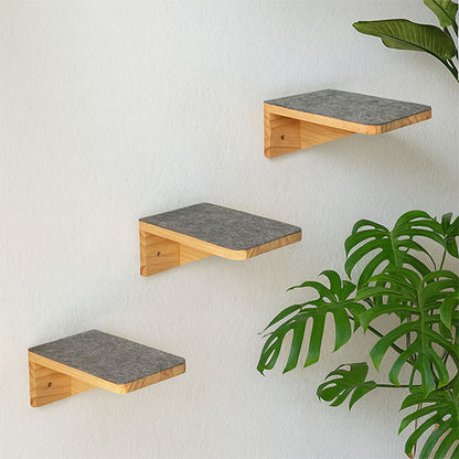 arbre chat mural trois marches design mural bois feutrine