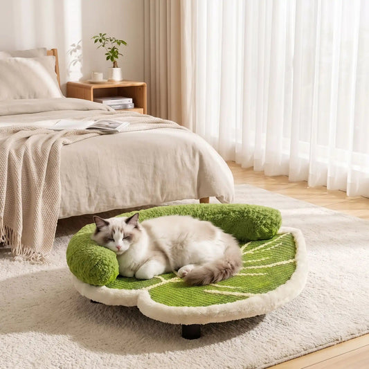 coussin chat confortable avec repose tete moelleux