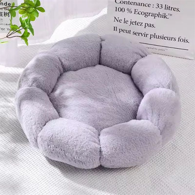 coussin chat en forme de fleur auto chauffant