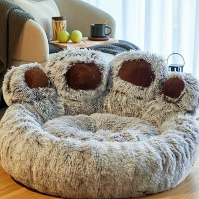 coussin pour chat forme patte de chat doux