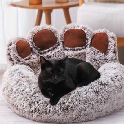 coussin pour chat forme patte de chat moelleux