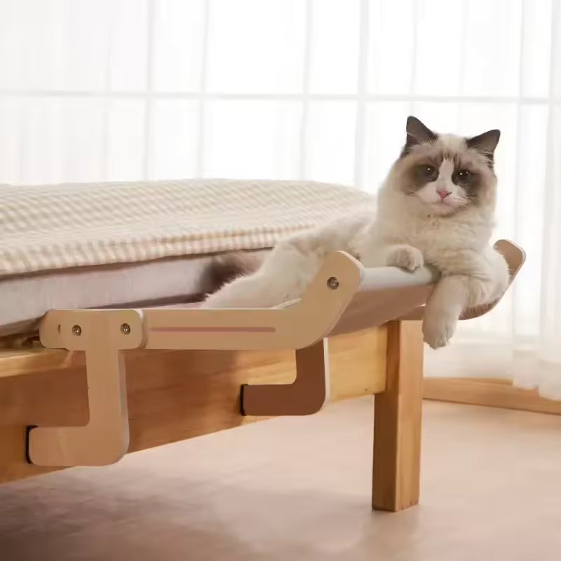 hamac chat pour radiateur fixe sur un lit