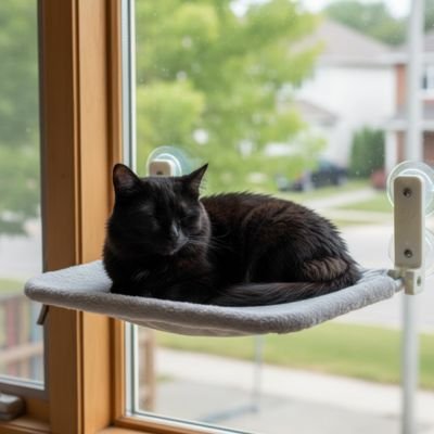 Hamac pour chat fenetre chat couche dedans