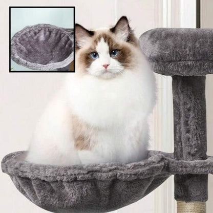 Hamac pour chat gris avec chat dedans