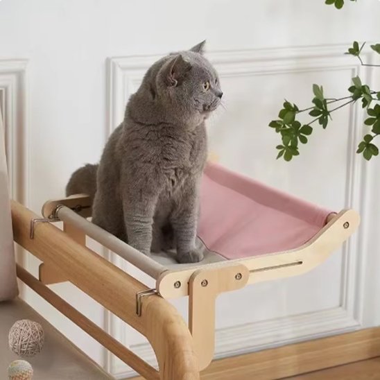 hamac radiateur pour chat accroche avec chat dessus