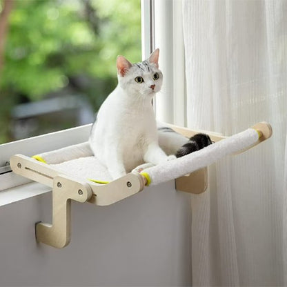 hamac radiateur pour chat avec chat assis dessus