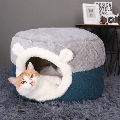 MAISON A CHAT modulable version niche avec chat dedans