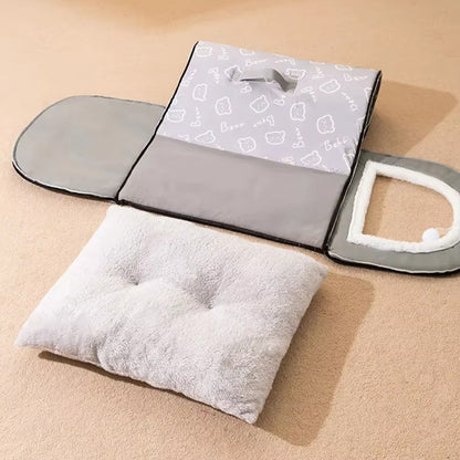 panier chat completement deplie amovible