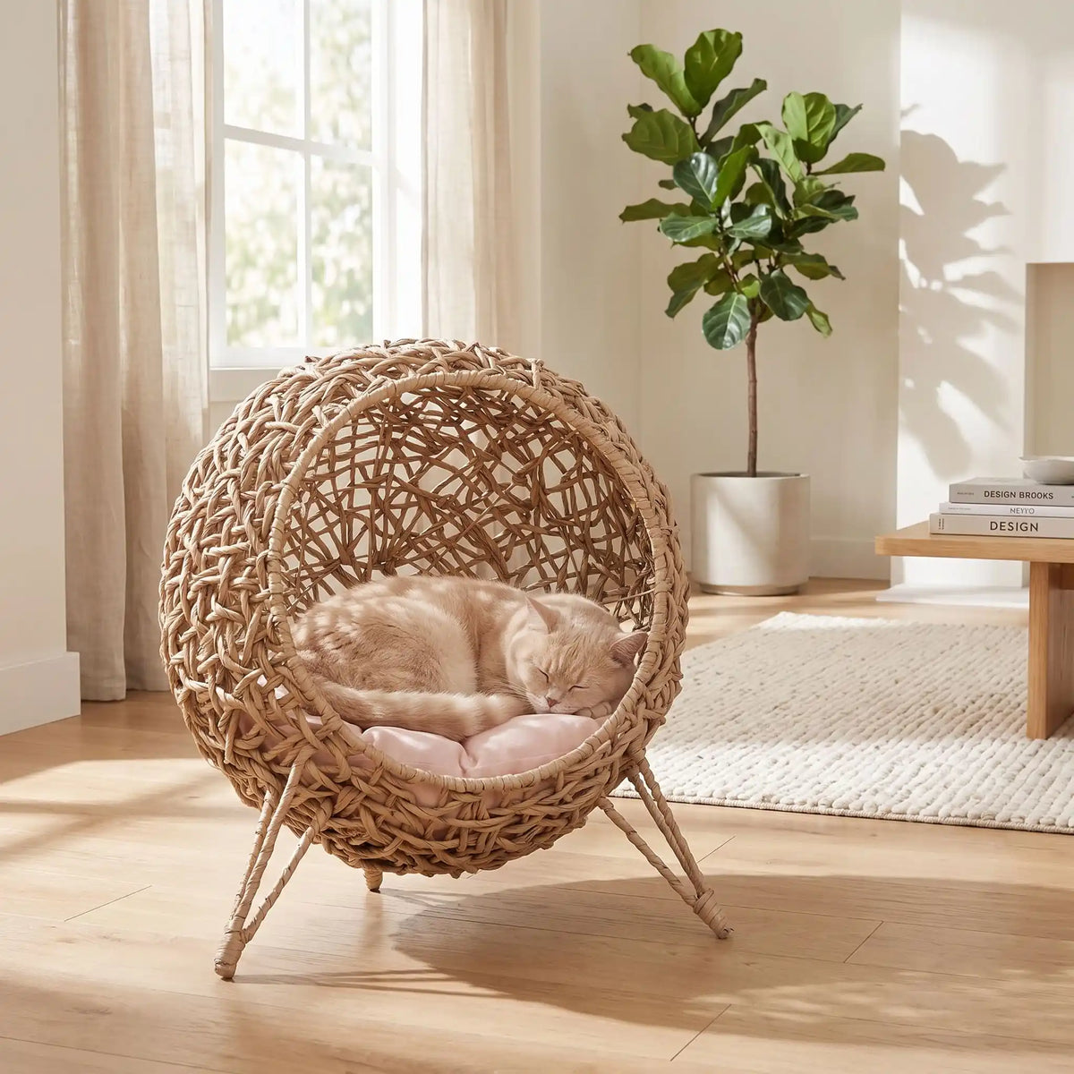 panier en osier pour chat aere et confortable